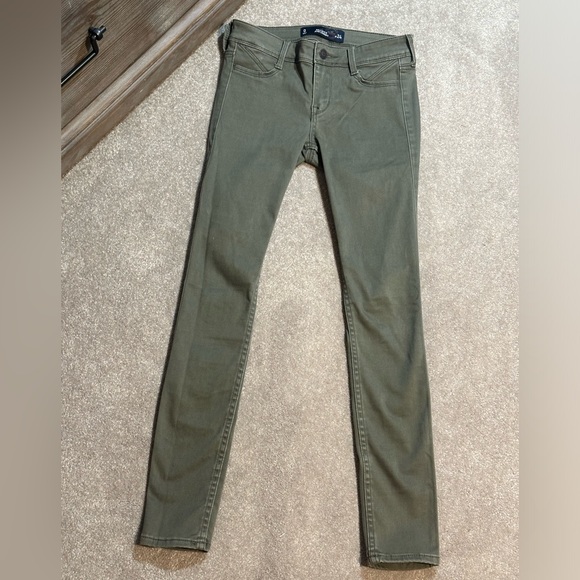 Hollister Skinny Low Rise Jean Legging Green size 0R - Picture 4 of 8